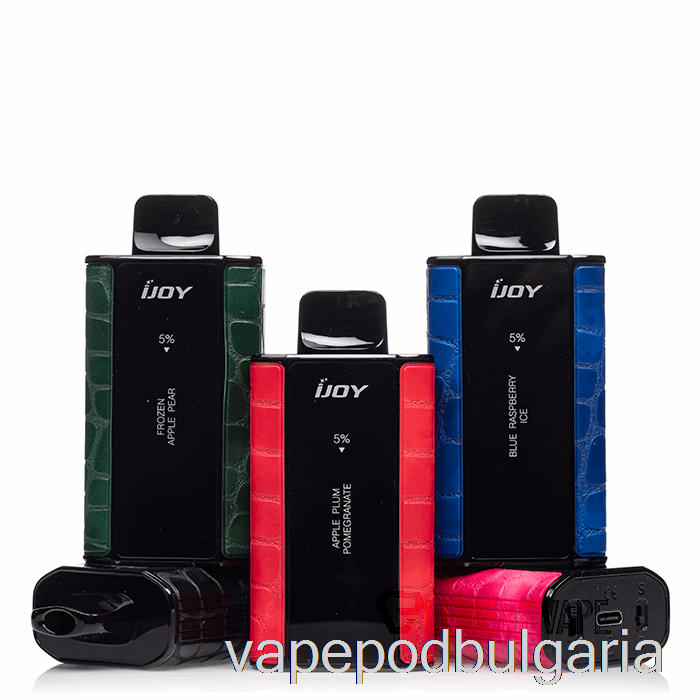 Vape Течности Ijoy Captain 10000 син малинов лед за еднократна употреба